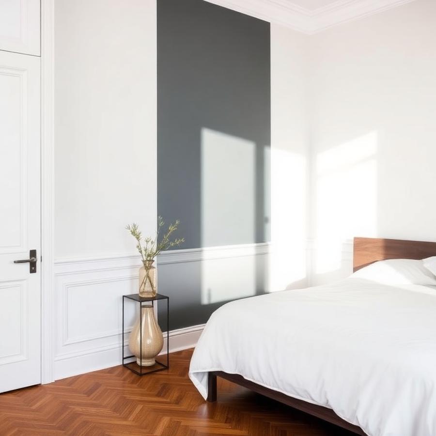 Slaapkamer met accentmuur
