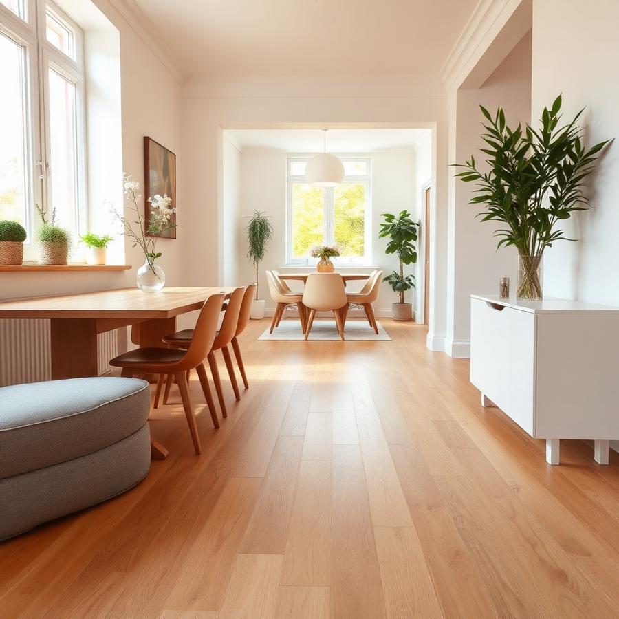 Nieuwe houten vloerbekleding
